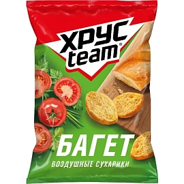 Сухарики Хрустим Крекер багет томат и зелень (24 штуки по 60 г)