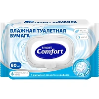 Бумага туалетная влажная Comfort smart (80 листов в пачке)