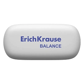 Ластик ERICH KRAUSE "Balance", 50x23x9 мм, белый, овальный, 34638