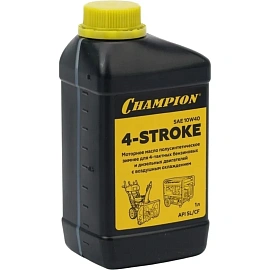 Масло моторное полусинтетическое Champion четырёхтактное для двигателей SAE 10W-40 зимнее с дозатором 1 л (952853)