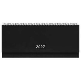 Планинг датированный 2027г., 64л., 285*100, бумвинил, BG, чёрный