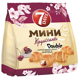 Круассаны мини 7DAYS крем "Ваниль-вишня", 265 г, V2848