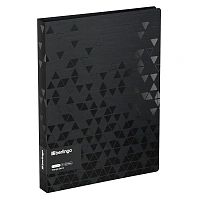 Папка на 4 кольцах Berlingo "Triangle Black", 24мм, 1000мкм, черная, D-кольца, с внутр. карманом