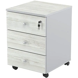 Тумба подкатная Easy To Lead Easy Standard LT с замком (сосна/серый, 400x420x563 мм, 3 ящика)