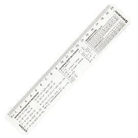 Линейка пластиковая 20 см BRAUBERG, справочная, алгебра, 210896