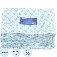 Салфетка (полотенце) одноразовая Белая линия нестерильная в сложении 45x90 см голубая с рисунком (50 штук в упаковке)