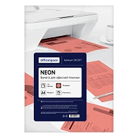 Бумага цветная OfficeSpace "Неон" А4, 75г/м2, 50л. (розовый)