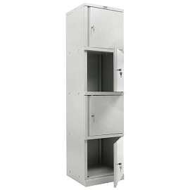 Шкаф металлический (архивный) для документов Практик АМ 1845/4 (серый, 472x458x1830 мм)