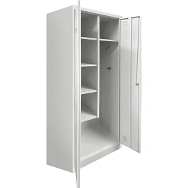 Шкаф хозяйственный металлический 2L-B1C-530 (светло-серый, 530х500х1850 мм)
