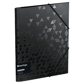 Папка на резинке Berlingo "Triangle Black" А4, 600мкм, черная