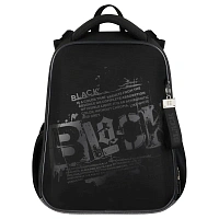 Ранец Berlingo Expert "Black" 38*29*16см, 2 отделения, 2 кармана, анатомическая спинка.