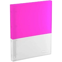 Папка на 4 кольцах Berlingo "Semicolor" А4, 24мм, 700мкм, D-кольца, с внутр. карманом, розовая, софт-тач