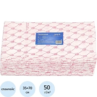 Салфетка (полотенце) одноразовая Белая линия нестерильная в сложении 35x70 см розовая с рисунком (50 штук в упаковке)