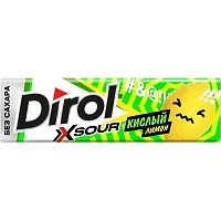 Жевательная резинка Dirol X Sour кислый лимон (30 штук по 13.6 г)