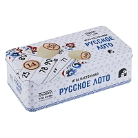 Игра настольная ТРИ СОВЫ "Русское лото", с бочонками, металлическая коробка