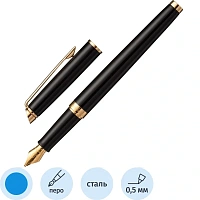 Ручка перьевая Waterman Hemisphere цвет чернил синий, цвет корпуса черный (артикул производителя S0920610)