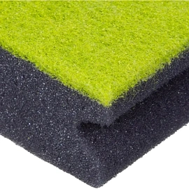 Губка для посуды Master FRESH Black поролон 9.6x7 см с абразивным слоем (2 штуки в упаковке)