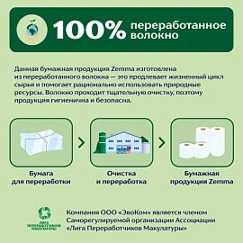 Бумага туалетная Zewa Плюс 2-слойная белая (4 рулона в упаковке)