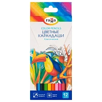 Карандаши цветные Гамма Классические 12 карндашей 12 цветов шестигранные