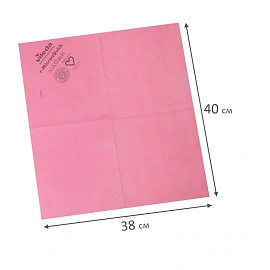 Салфетки хозяйственные Vileda Professional r-MicronQuick микрофибра 40x38 см 135 г/кв.м красные (5 штук в упаковке)