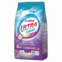 Стиральный порошок автомат 6 кг, LAIMA ULTRA Color, УЛУЧШЕННАЯ ФОРМУЛА, 60 стирок, универсальный, 608538