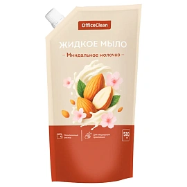 Мыло жидкое OfficeClean "Миндальное молочко", дой-пак, 500мл