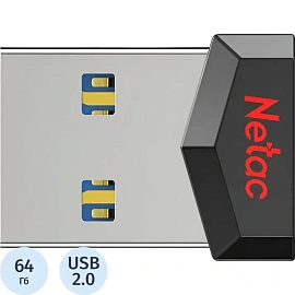 Флешка USB 2.0 64 ГБ Netac UM81 (NT03UM81N-064G-20BK)