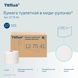 Бумага туалетная д/дисп Торк/Tellus Станд Т6 1сл 135м27рул/уп_127540/127541