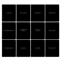Тетради предметные, КОМПЛЕКТ 12 ПРЕДМЕТОВ 48 л., пластиковая обложка, BRAUBERG "BLACK MODE", 405541