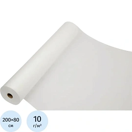 Простыня одноразовая White line нестерильная с перфорацией 200x80 см белая 10 г/кв.м (100 штук в рулоне)