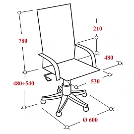 Кресло для руководителя Easy Chair EChair-518 ML чёрное (натуральная кожа с компаньоном, металл хромированный)