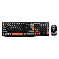 Комплект беспроводной клавиатура + мышь Smartbuy 702AG, USB, черный