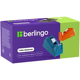 Диспенсер настольный Berlingo для канцелярской клейкой ленты, синий