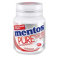 Жевательная резинка Mentos Pure White Клубника 54 г
