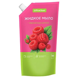 Мыло жидкое OfficeClean "Ароматная малина", дой-пак, 500мл