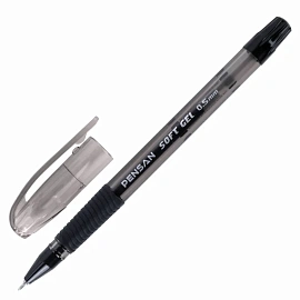 Ручка гелевая неавтоматическая Pensan Soft Gel Fine черная (толщина линии 0.3 мм)