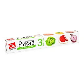 Рукав для запекания с клипсами в коробке, 30 см х 3 м, 15 мкм, GRIFON, 101-201
