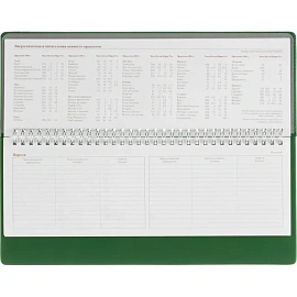 Планинг датированный 2027 год Attache Вельвет искусственная кожа Soft Touch 305x130 мм 64 листа зелёный