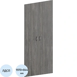 Дверь Комус Мебель Easy Director асканит/железный камень (844х18х1970 мм, 2 штуки в упаковке)