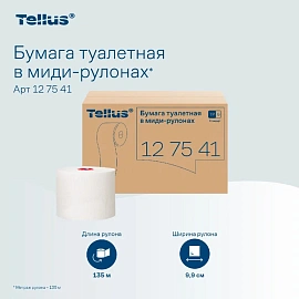 Бумага туалетная д/дисп Торк/Tellus Станд Т6 1сл 135м27рул/уп_127540/127541