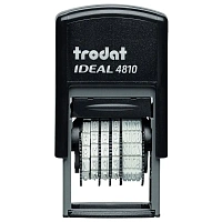 Датер-мини месяц ЦИФРАМИ ДЛЯ БАНКА, оттиск 20х3,8 мм, синий,TRODAT IDEAL 4810P2, корпус черный, подушка, 218614