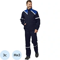 Костюм от статического электричества летний мужской Prosafe ГИДРА-2 ЛА01-КПК с СОП синий/васильковый с антистатической нитью (размер 60-62, рост 182-1
