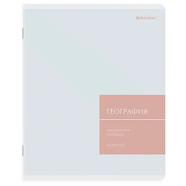 Тетради предметные, КОМПЛЕКТ 12 ПРЕДМЕТОВ 48 л., пластиковая обложка, BRAUBERG "MonoPastel", 405540