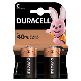 Батарейка C (LR14) Duracell Basic (2 штуки в упаковке)