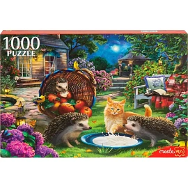 Пазл классический Рыжий кот Ежи и котёнок 1000 деталей