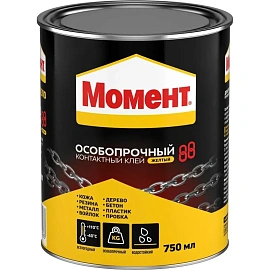 Клей контактный Момент 88 универсальный 750 мл полиуретановый особопрочный водостойкий (1777022)