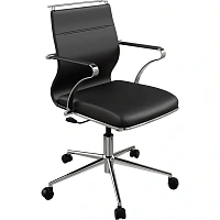 Кресло офисное Ergolife Sit Well M4-192K чёрное (экокожа, металл хромированный)