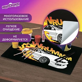 Настольное покрытие ЮНЛАНДИЯ, А4+, пластик, 33x23 см, "Wrum", 272372