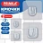 Крючки-кронштейны самоклеящиеся КОМПЛЕКТ 2 шт., 6х6 см, пластиковые, прозрачные, PRIMILA (ПРИМИЛА), 702381 Фото 2