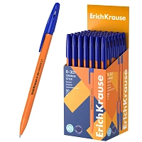 Ручка шариковая неавтоматическая Erich Krause R-301 Orange Stick синяя (толщина линии 0.35 мм, 43194)